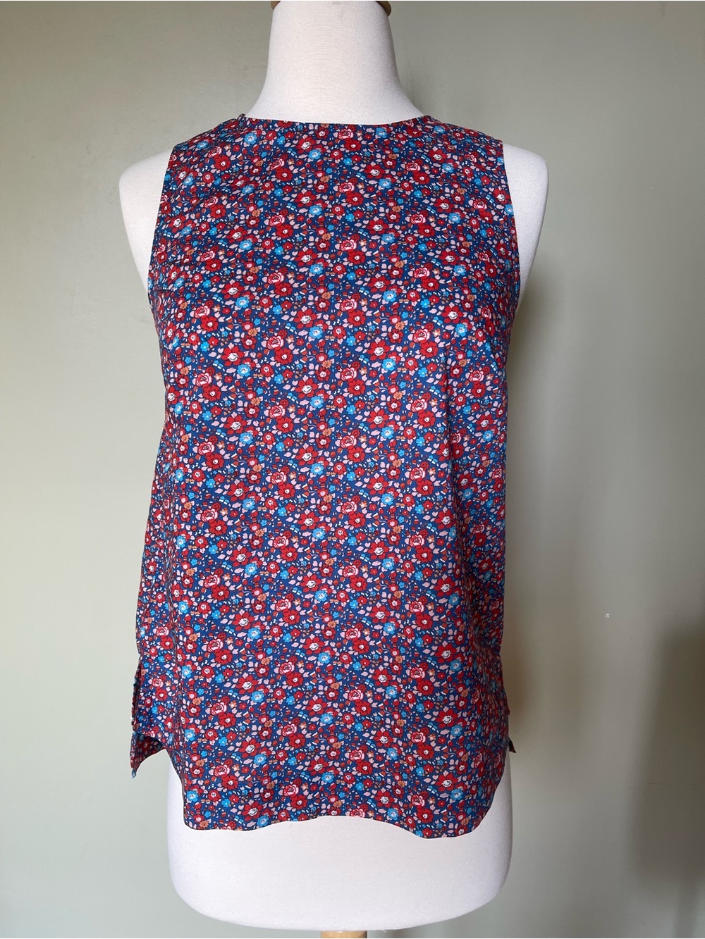 J CREW Liberty Sleeveless Floral Shell Top